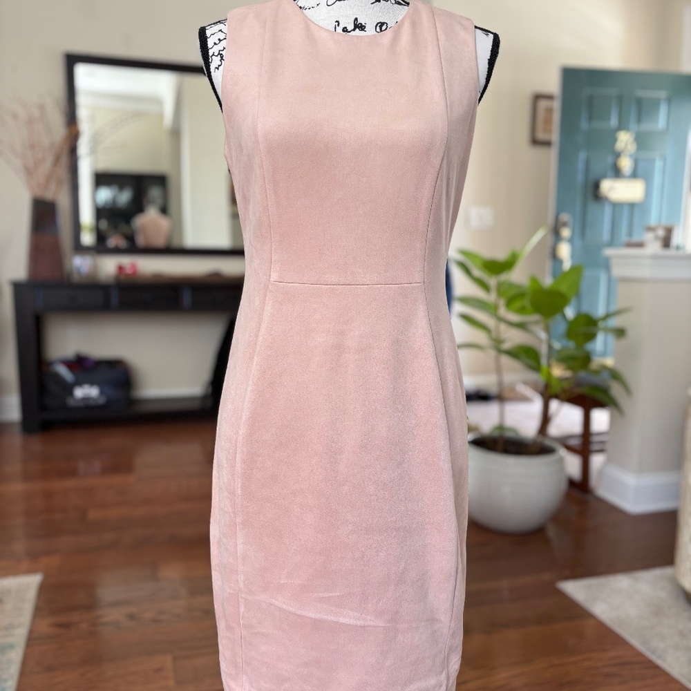 Calvin Klein Sleevless Sheath Dress Mini or knee length Powder pink Size 6